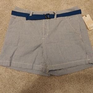 Blue/White Striped Short - Size 6